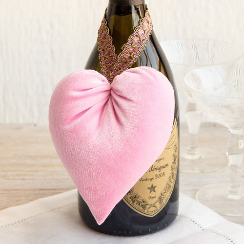 Handmade Velvet Heart - Pink