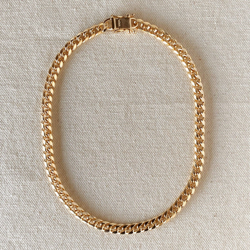 GoldFi - 18k Gold Filled Chunky Cuban Necklace Featuring Box Lock Clasp