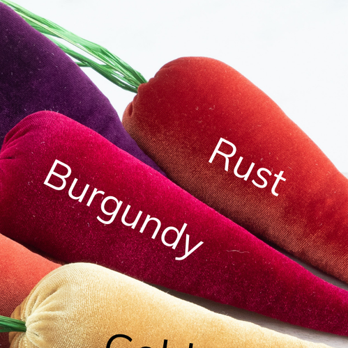 Handmade Velvet Carrot - Rust