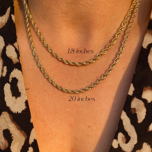 GoldFi - 18k Gold Filled Rope Chain In 3.0mm Thickness Gold Chain Components Jewelry Making For Wholesale Retailers And Jewelry Supply