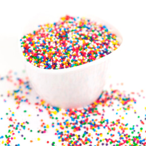 Sweet Sanctions LLC - Rainbow Nonpareils Sprinkles for Dessert, Cake and Cupcake Confetti Toppers!