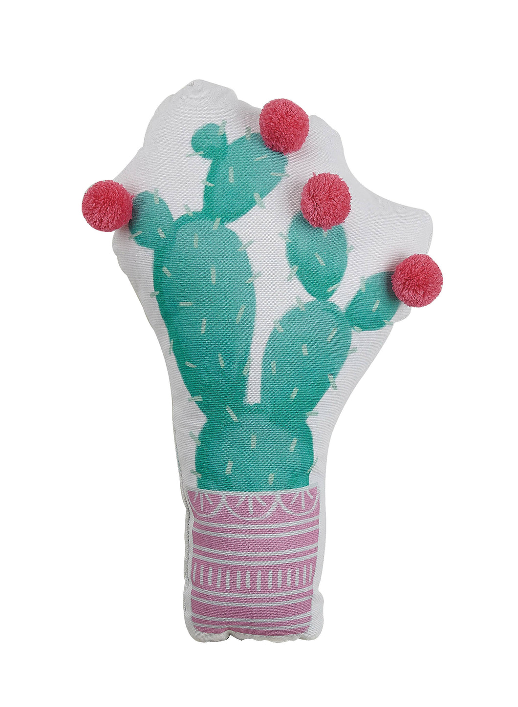 Prickly Pear Cactus Shaped Printed Pillow
