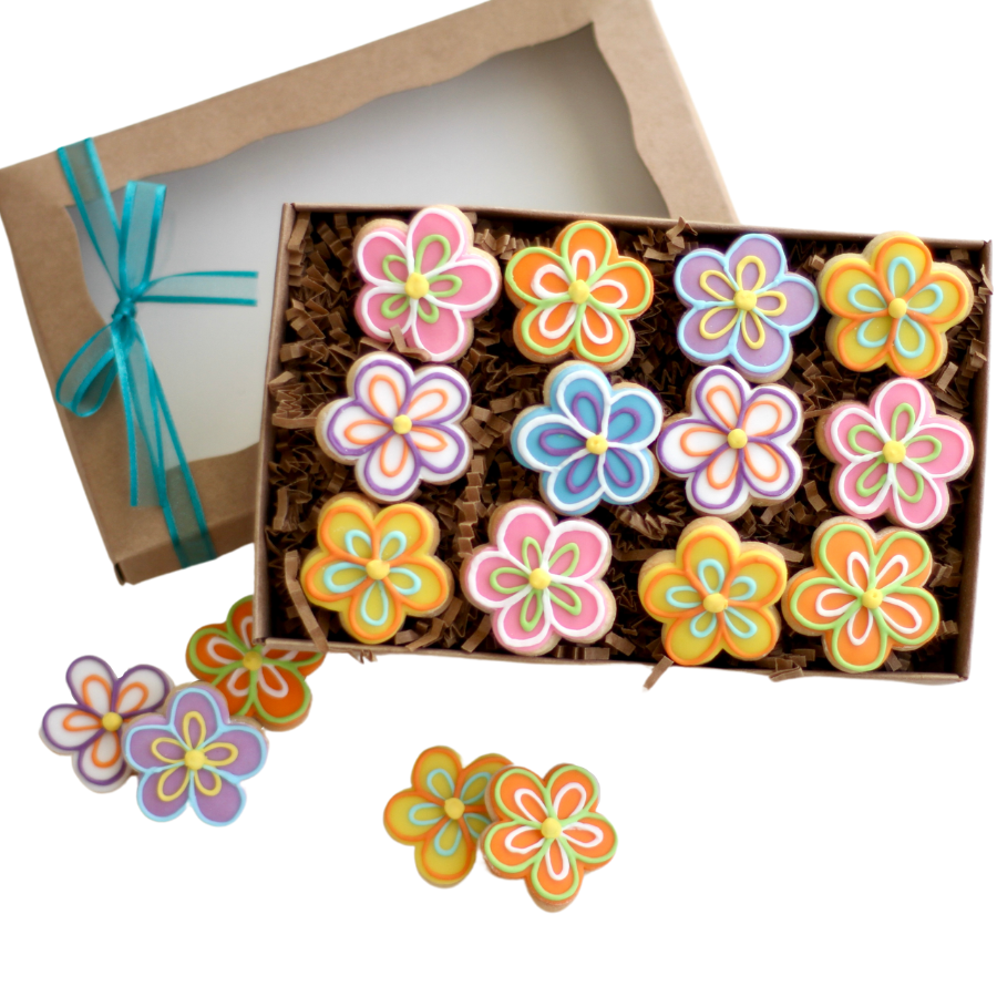 Sweet Sanctions LLC - Mini Spring Flowers Cookie Gift Boxed Set